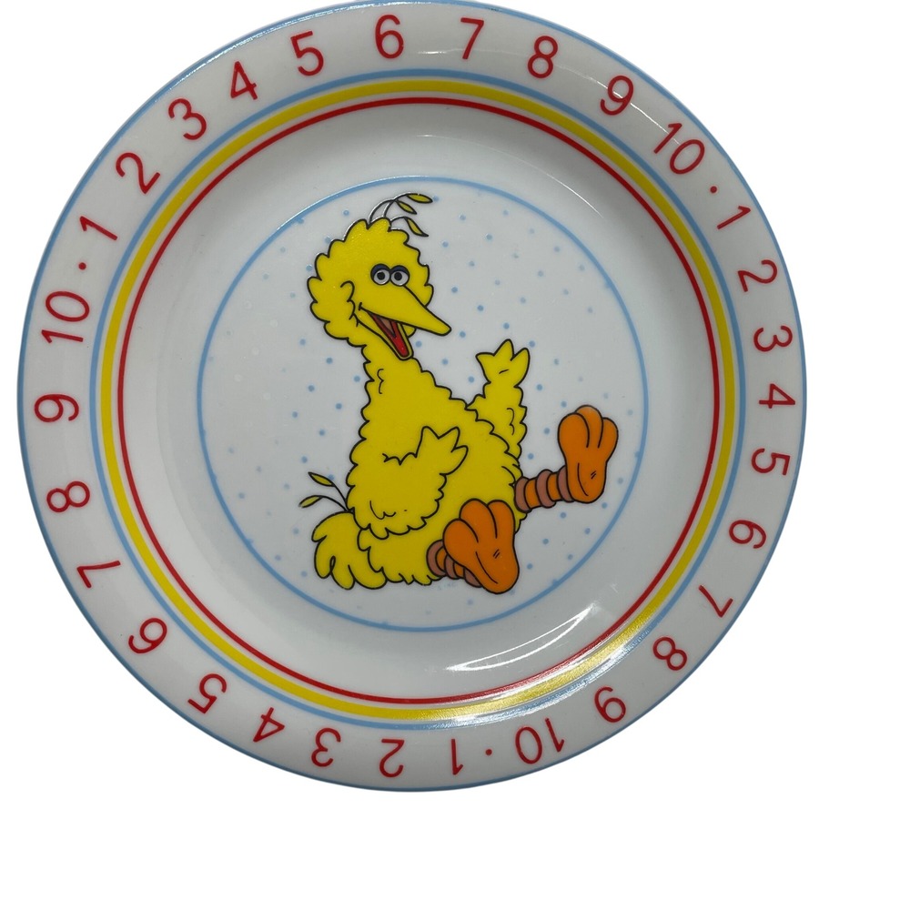 VTG Sesame Street Big Bird 8.5" Plate Porcelain JMP Marketing Muppets Jim Henson